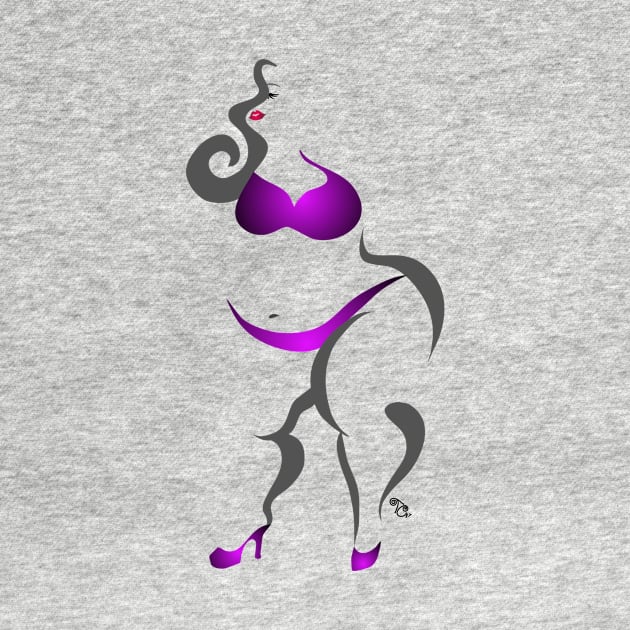 Purple Bikini by Toni Tees